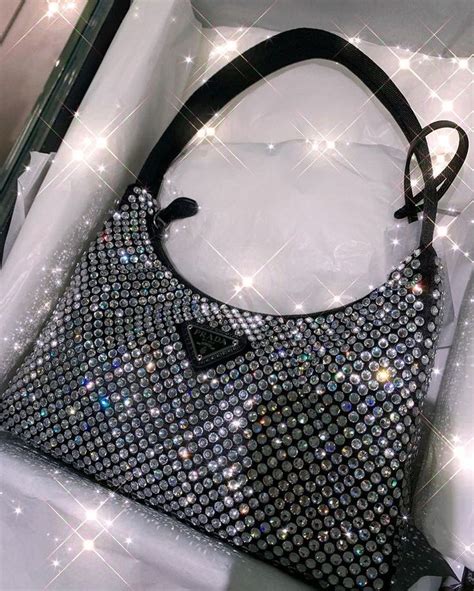 prada bag with sparkles|prada sparkly hand bag.